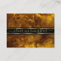 Abstract Stunning Bronze Gold Watercolor Business Card