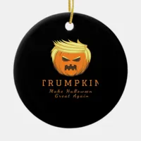 Trumpkin Make Halloween Great Again – Creepy Funny Ceramic Ornament