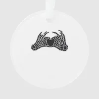 Skeleton Heart Hands Clean Graphic Mood Ornament