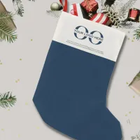 Navy Blue Company Logo Stocking