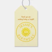 Boho Sunshine 1st Birthday Gift Tags – First Trip 
