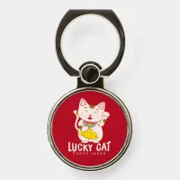 Good Luck Charm Lucky Cat Maneki Neko Phone Ring Stand