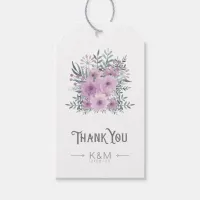 Watercolor Bouquet Thank You Lilac ID654 Gift Tags