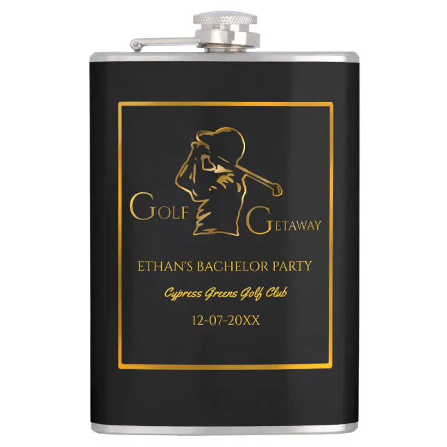 Golf Bachelor Party - golf outing Classic Stylish Flask