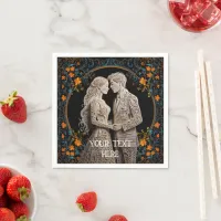 Bride & Groom Wedding Personalized  Napkins