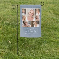 Forever in Our Hearts Photo Funeral Sympathy Garden Flag