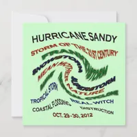 Hurricane Sandy Words Invitation