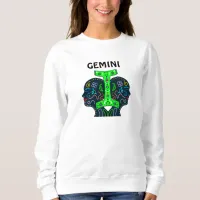  Gemini Art Twins Holding Zodiac Symbol Sweatshirt