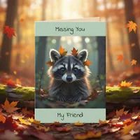 Cute Raccoon | Thinking About You Card