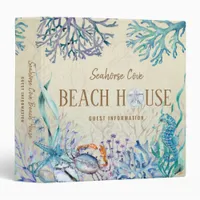 Beach House Vacation Rental Guest Information 3 Ring Binder