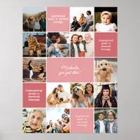 Inspirational Comfort Custom Messages & 14-Photo Poster