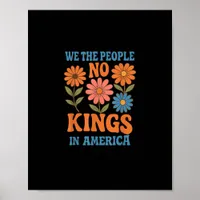No Kings In America We The People Retro Lovers Poster