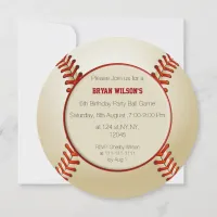 Sports Party Baseball theme Personalized Invites