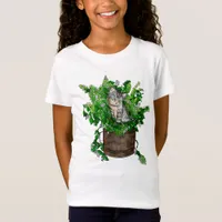 Cute Kitten in Catnip Pot   T-Shirt