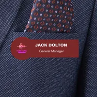 Custom Logo Employee Magnetic Or Safety Pin Name Tag