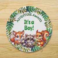 Adventure Awaits It's a Boy Baby Shower Paper Plates