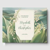 Elegant Lily of the valley Floral Wedding Guest Book