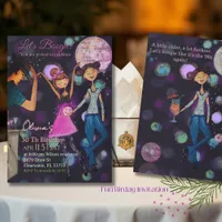 Teal & Blue Retro Disco 30th Birthday Invitation