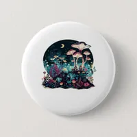 Cottagecore And Aesthetic Goblincore Mushroom Fair Button