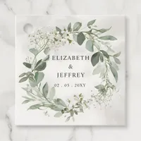 Elegant Boho Greenery Eucalyptus Wedding Favor Tags