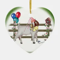 Happy Birthday Goat (Boer) Ornament