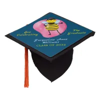 Class of 2032 Bee Celebrating Graduate Add Name Graduation Cap Topper