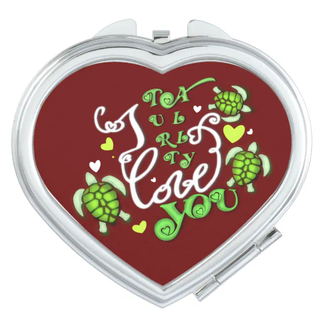 I turtally love you - Valentines Day Compact Mirror