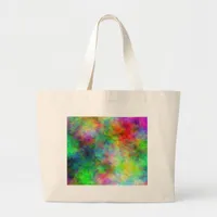 Colorful Clouds Large Tote Bag