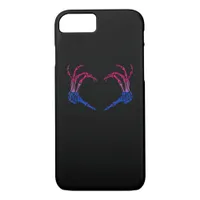 Skeleton Heart Bisexual Lgbt-Q Pride Skull Hand iPhone 8/7 Case