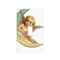 Vintage Angel and Cresent Moon Light Switch Cover