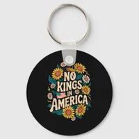 No Kings In America We The People Political Keychain