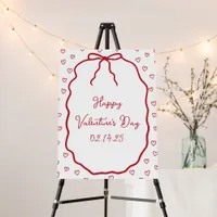 Cute Happy Valentine's Day Party Welcome Sign 
