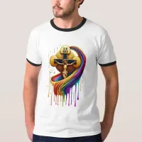 Contemporary Artistic Design of Crucified Figure T-Shirt