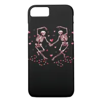 Skeletons Holding Hands Heart Valentines Day Desig iPhone 8/7 Case