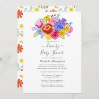 Floral Fiesta Drive By Bridal or Baby Shower Invitation