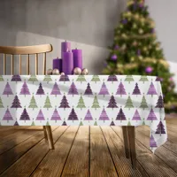 Purple Green Christmas Pattern#25 ID1009 Tablecloth