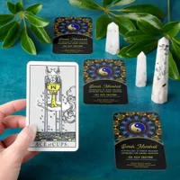 Yin Yang Energy Healing Royal Blue Gold Tarot Cards