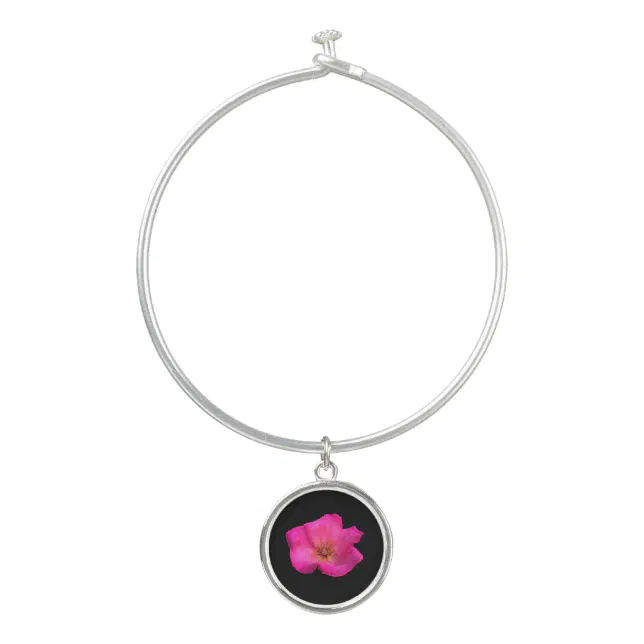 Felt Rose Bangle Bracelet