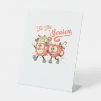 Tis The Season Art Treats With Retro Charm Pedestal Sign