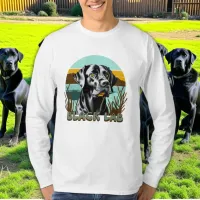 Black Labrador Retriever Vintage Text T-Shirt