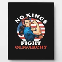 No Kings Oligarchy Retro Classic Plaque