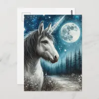 Unicorn in the Forest Postcard