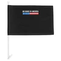 No Kings In America Patriotic Style Car Flag