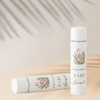 Baby Shower pink flamingo tropical Lip Balm