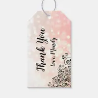 Personalized Coral Thank you Gift Tags