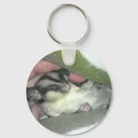 Sugar Glider Sleeping in Blanket Keychain