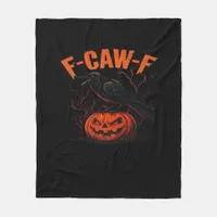 F-Caw-F Halloween Trendy Casual Fleece Blanket