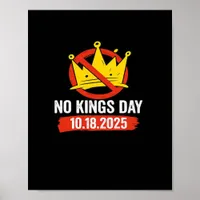 No King Patriotic Freedom No Kings In America Retr Poster