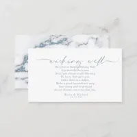 Modern Marble Glitter Wishing Well V1 Blue ID816 Enclosure Card