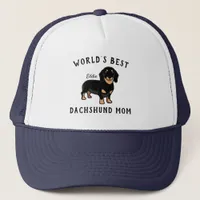 World's Best Dachshund Mom Personalized Dog Name Trucker Hat